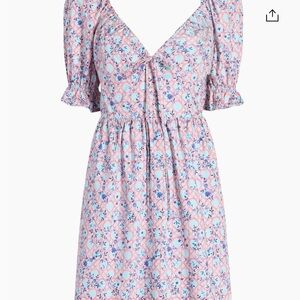 Hill House Home Pink and Blue Floral Ophelia mini dress sold out like new! Sz XS
